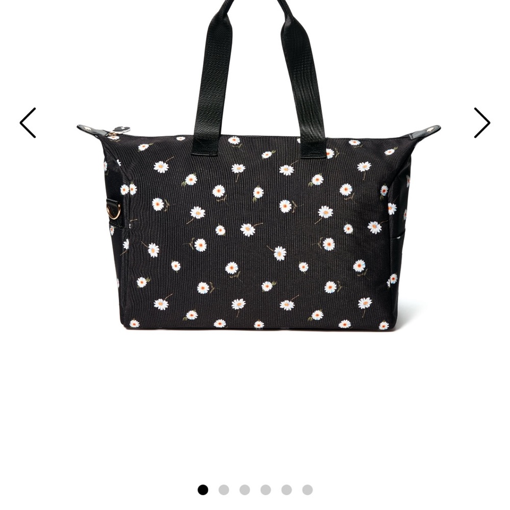 Alice + Olivia Daisy Print Graphic Duffel Weekender Workout Travel School Bag.